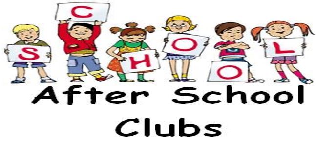 After School Clubs cartoon image of children